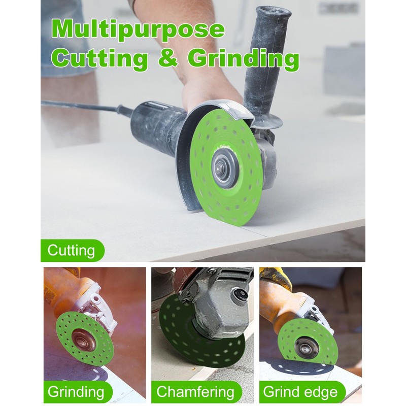 4.5" Diamond Rock Slab Grinding Disc Set, 3 Pcs Multi-Pore