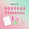 Uñas postizas cortas de cromo rosa nude, uñas postizas almendradas