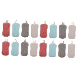Beavorty 2sets Convenient Wok Sponge Reusable Dish Sponge Kitchen Scrub Set 8pcs*2