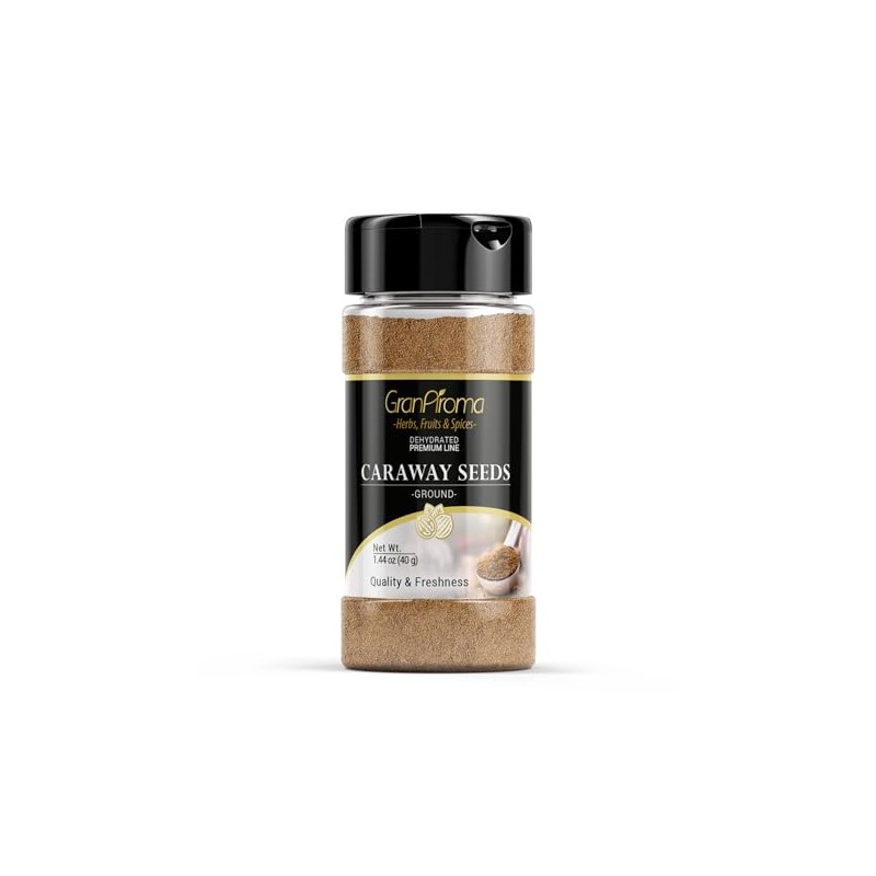 GranAroma Ground Caraway Seeds, Aromatic Spice, Light Licorice Taste (1.44