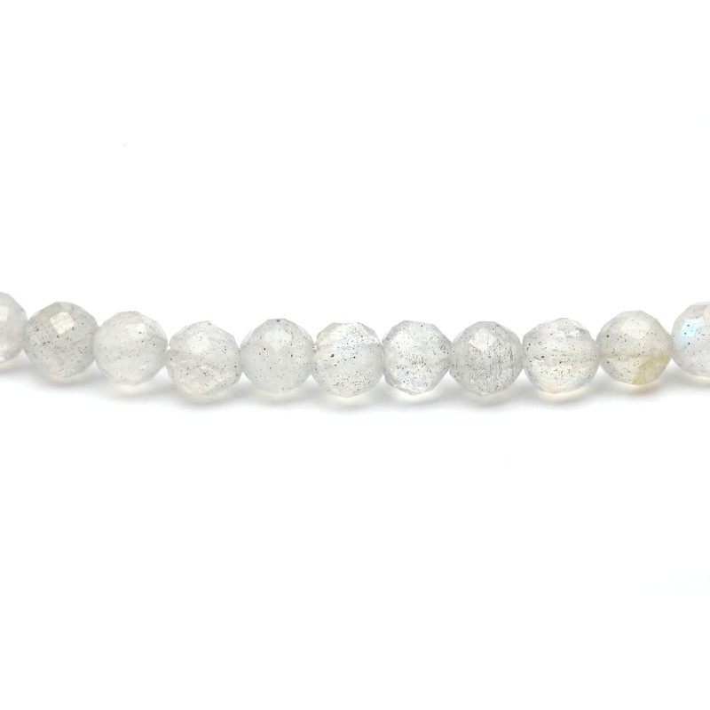 Echtes Labradorit Edelstein Armband mit facettierten 3mm Perlen - verschiedene