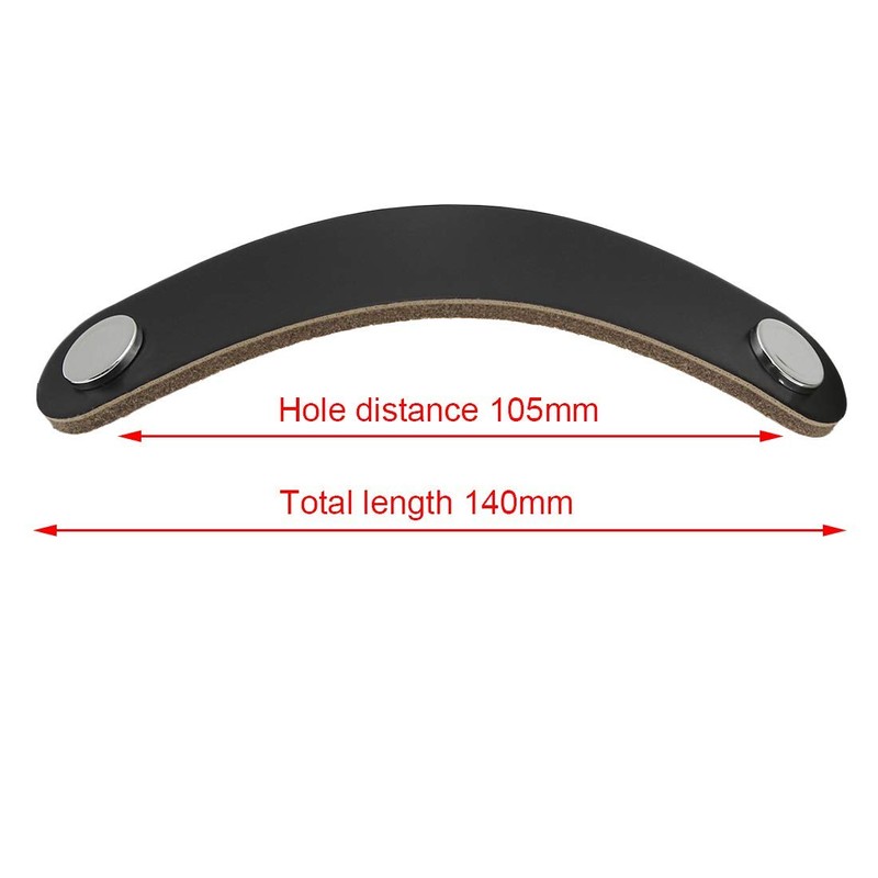 Yoohey 5 Pack Drawer Knob Pull Handle Leather Cabinet Drawer