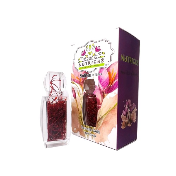 Nutricks Saffron in Threads, 1 gram, Premium Quality (Category 1),