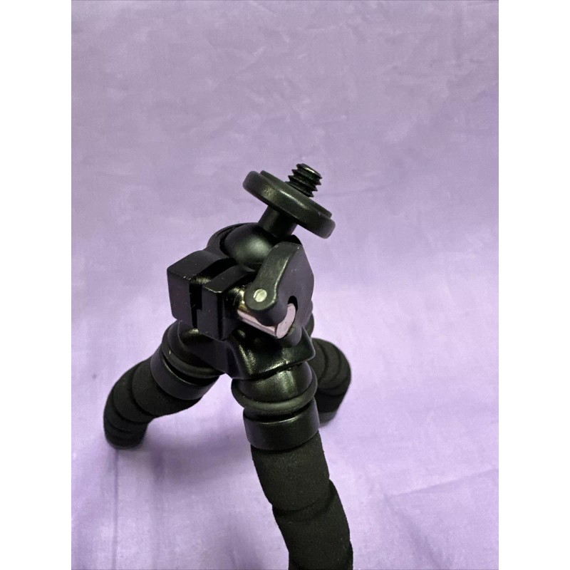 Monoprice 10272 Small Ultra Light Flexible Tripod Black Swivel Head