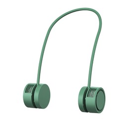 Portable Neck Fan Mini USB Charging Hands Free Bladeless Hanging Neck Fan with Aromatherapy Function for Outdoor Green
