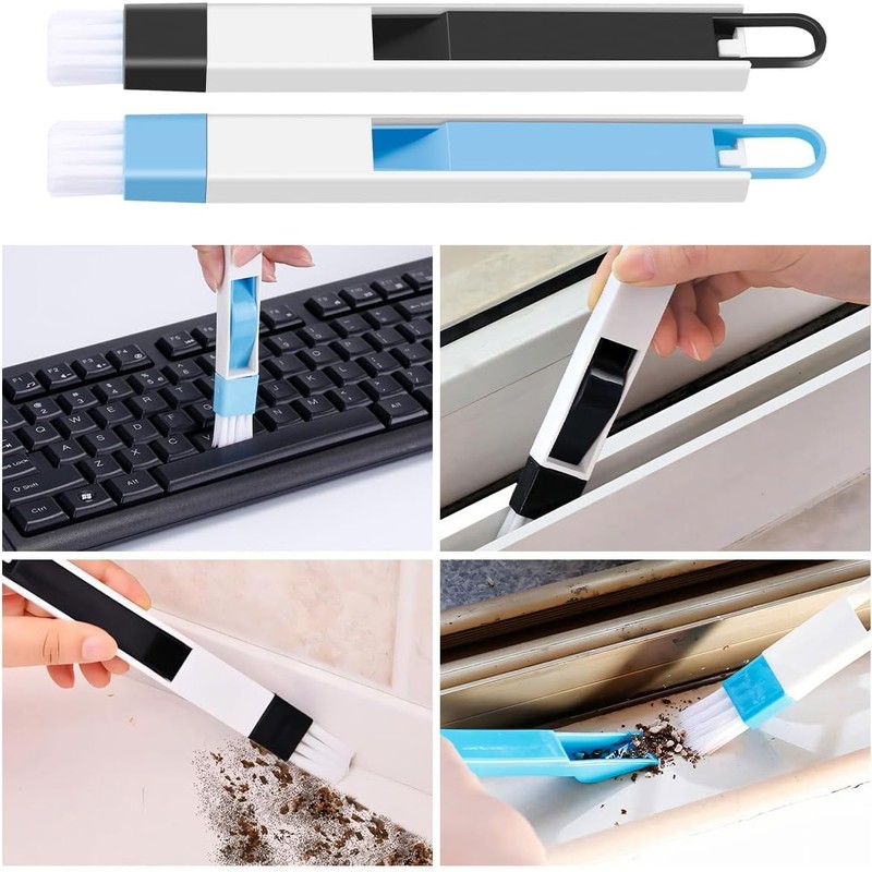 11PCS Crevice Cleaning Brush Set, Hard Bristle Gap Cleaning Tool,