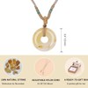 COAI Women's Citrine Donut Pendant Necklace with Khaki Chain for