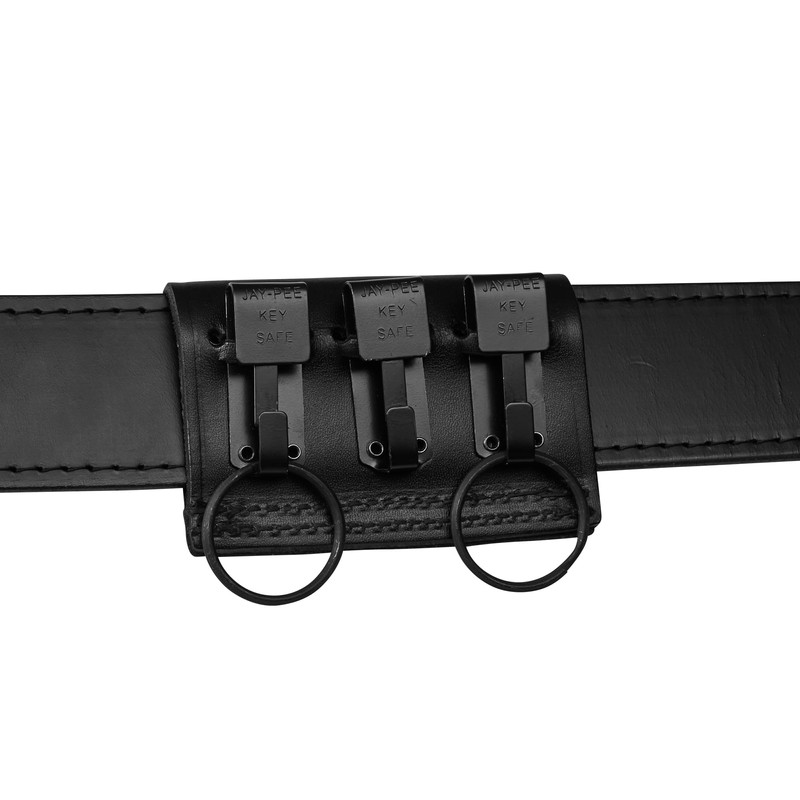 Jay-Pee Black Leather Duty Belt Key Holder, Officer Accessory, Law