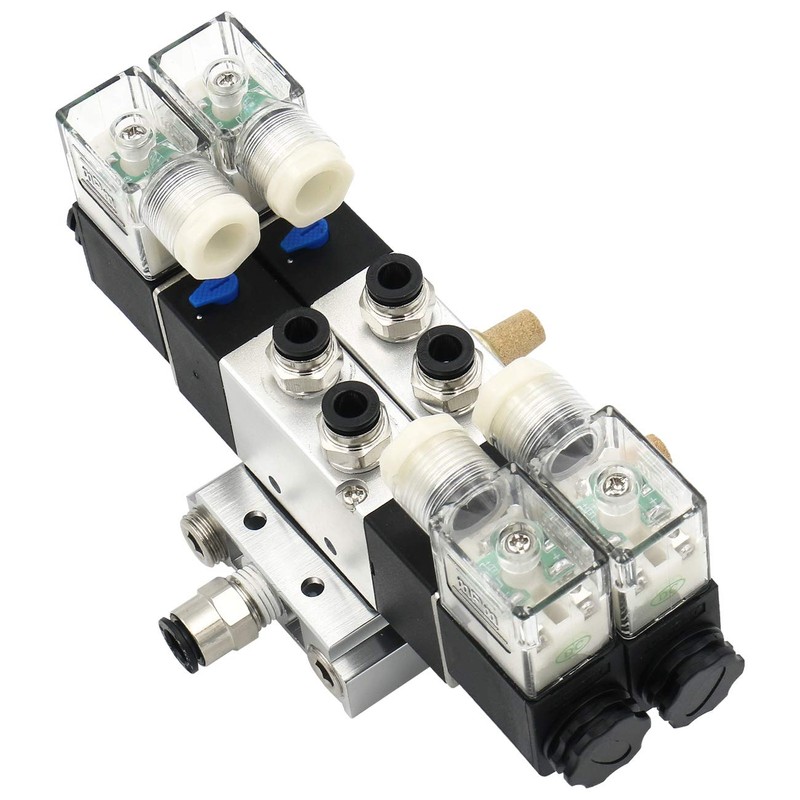Heschen Electrical Pneumatic Twin Solenoid Valve 4V220-08 24VDC PT1/4 5