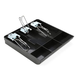 Starbun Cashier Box-Cash Drawer Register Insert Tray Replacement Cashier Three Box with Metal Clip(black)