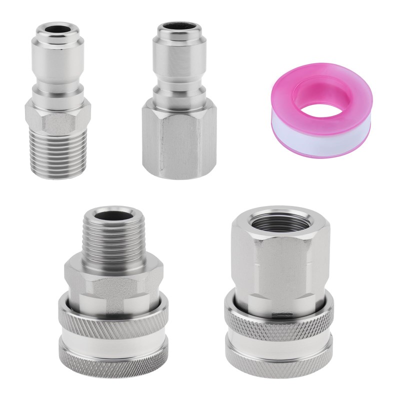 4 pcs 3/8 inch NPT Pressure Washer Adapter Set for