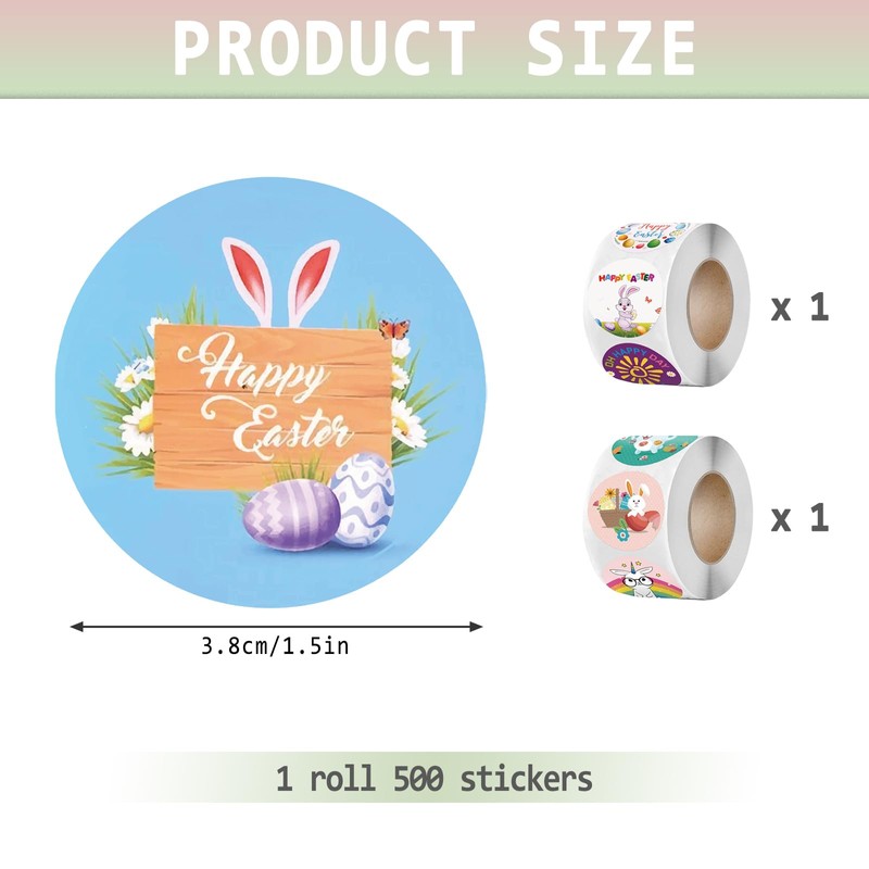 Easter Egg Embellishment Set with Adorable Rabbit Decals