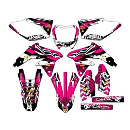 Senge Graphics Inc 2008-2017 RMZ 450 MAYHEM Pink Senge Graphics Kit Compatible with Suzuki - Complete Kit, 19/21
