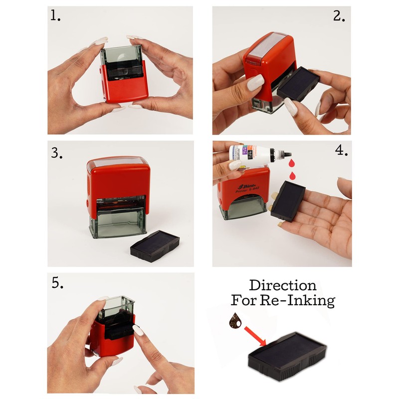 Printtoo Merry Christmas Self Inking Rubber Stamp Pre,Inked Office Stamp,
