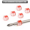 Saipor 5 Pieces Screwdriver Head Magnetic Ring, Universal 1/4" Hex