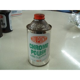 DUPONT 3 VINTAGE TIN CANS OF NEW NOS UNOPENED BAR'S LEAK, CHROME POLISH, + TAR REMOVER