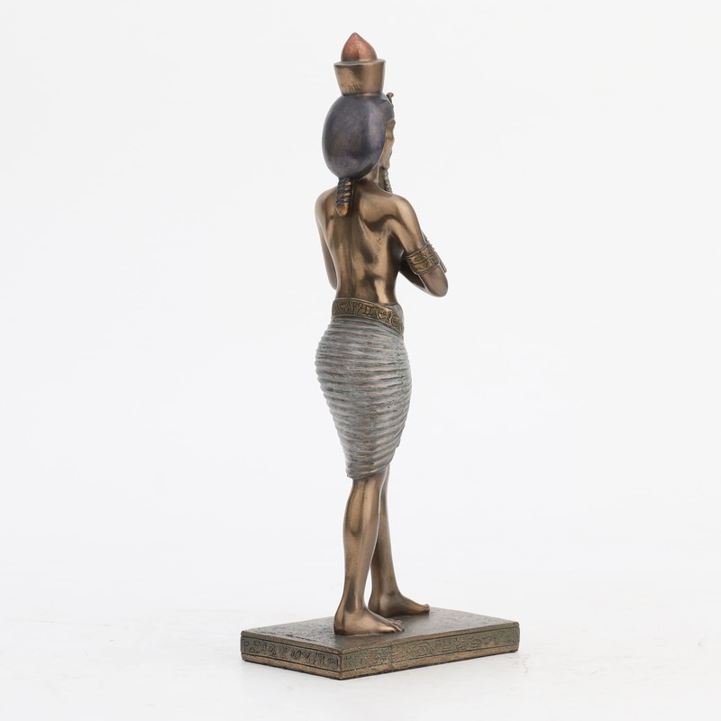 Veronese Design 9 1/4 Egyptian Pharaoh Amenhotep Cold Cast Bronze