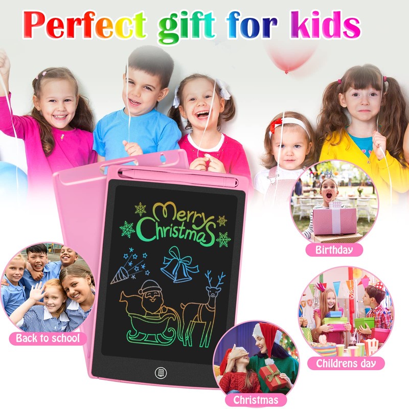 Homestec LCD writing board, 8.5 inches, colourful display, children's laptop