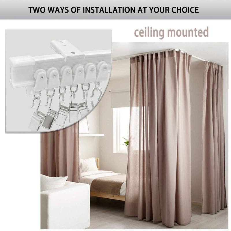 Curtain Track Accessories for Flexible Curtain Track, Bendable Curtain Track