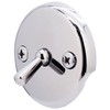 Westbrass R330-26 3-1/8" Two-Hole Bathtub Overflow Faceplate with Trip Lever