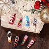 RTKHFZE Christmas Press on Nails Long Coffin Fake Nails with