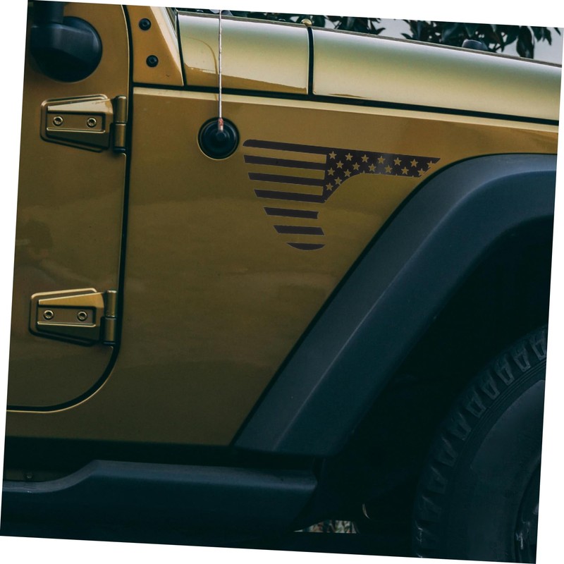 BUGUUYO 1 Pair American Flag Stickers for Cars Precut Side