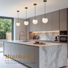 YSHomeStunn 6" Black Glass Globe Pendant Light 2 Pack Modern