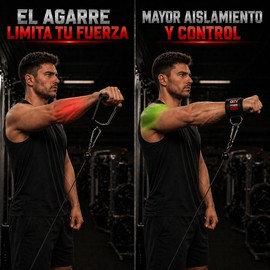 GN FITNESS Grilletes para Muñecas Gym, Muñequera para polea, Grillete muñeca hombre, Correa para mano, Accesorios de gimnasio, Modifica tu Entrenamiento de Pesas