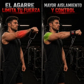 GN FITNESS Grilletes para Muñecas Gym, Muñequera para polea, Grillete muñeca hombre, Correa para mano, Accesorios de gimnasio, Modifica tu Entrenamiento de Pesas