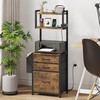 HIGDBFE 3 Drawer File Cabinet with Charging Station, 45''H, 3-Tier
