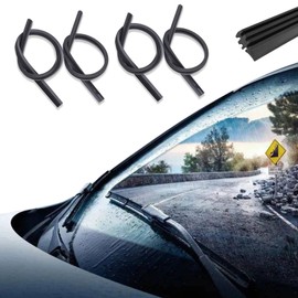 4Pcs Windshield Wiper Blades Refills, DIY Frameless Window Boneless Insert Silicone Strips, Automotive Replacement Windshield Wiper Blades for Most Vehicles (28 INCH)