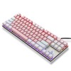 iBlancod K87 87 Keys Wired Mechanical Keyboard Metal Panel Two-color