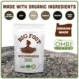 Big Foot Mycorrhizae - Double Your Plant Size – Easy to Use – Made in USA – Treats 30 Plants (7,500 mycorrhizal Spores)