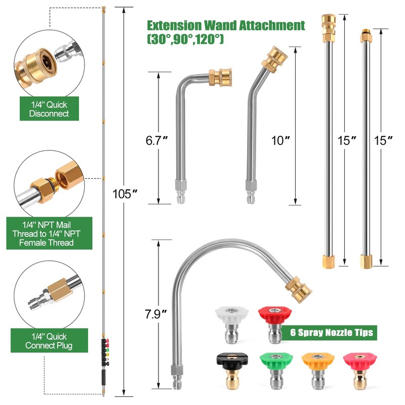 Gutter Cleaning Tools From the Ground, 10 Pack 9 FT