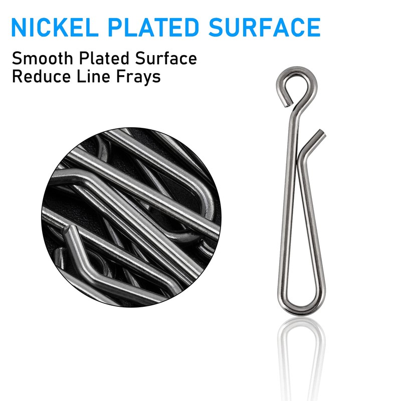 Dr.Fish 50 Pack Fast Fishing Snap Clips Stainless Steel Hanging