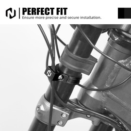 NICECNC Black Brake Line Holder Compatible with Surron light bee X/S/ L1E CNC Machined Front Fork Hose Holder Compatible with Segway X160 X260 See Fitment