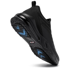 LARNMERN Cooking Shoes Men Women Non-Slip Shoes Kitchen Work Shoes Waterproof Chef Shoes Men Women Waiter Work Shoes Non-Slip Without Steel Cap, black