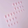 24pcs Almond Nails French Tip - False Nails with Bow