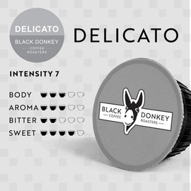 Black Donkey Coffee Roasters - 60 Pods Compatible with Dolce Gusto®* machines (DELICATO, 60 Capsules, 60 Servings)