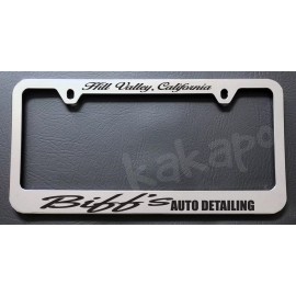 Unbranded Biff's Auto Detailing Biff Tannen BACK TO THE FUTURE Chrome License Plate Frame