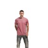 VEIISAR Men's Yarn-Dyed Cotton Stretch T-Shirt, Midweight，Red Gray 3XL