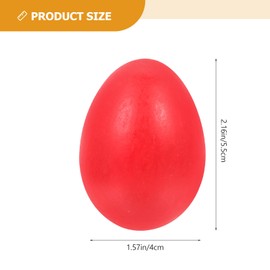 SEWACC 10pcs Wooden Fake Eggs Wooden Easter Egg Red Wood Eggs for Crafts Wood DIY Faux Egg Fake Chicken Eggs Easter Decoration