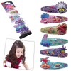 Kids Trolls Glitter Hair Snap Clips 6 Pack - No