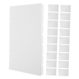 TEHAUX 21pcs Loose Leaf Binder Dividers Detachable Index Tabs for Easy Organization Page Tabs for Journals Convenient and Portable Planner Accessories