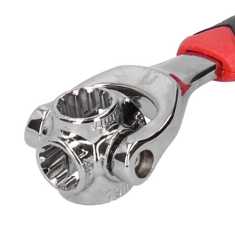 2Pcs 8 In 1 Socket Wrench Carbon Steel Multifunctional 360°