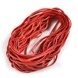 Coopay 60 Pieces Large Rubber Bands Trash Can Band Set Elastic Bands for Office Supply, Trash Can, File Folders, Cat Litter Box, Size 8 inches(Red)