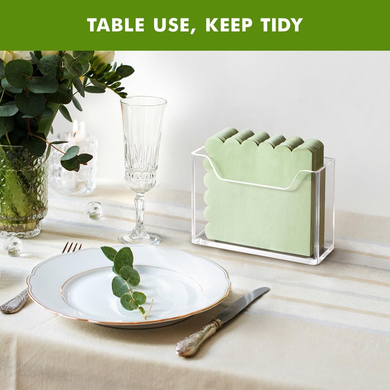 Kordory Acrylic Cocktail Napkin Holder for Table, for 5 x