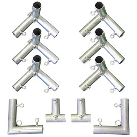 Cimarron Sports Outdoor Portable Training Golf Net Hitting Tunnel Frame Corner Kit, 10 x 10 x 10 Feet