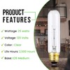 BULBMASTER 25 Watts T10 Tubular Clear Incandescent Light Bulb, Antique