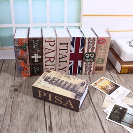 Book Safe Box, Portable Hidden Security Book Storage Case with Key Lock Travel Home Jewelry Passport Money Cash Secret Security Lock Box 18 x 11.5 x 5.5cm / 7.09 x 4.53 x 2.17inch
